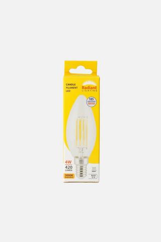 RADIANT FILAMENT CANDLE LIGHT BULB