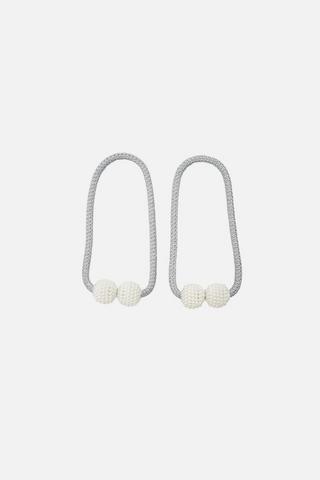 2 PACK MAGNETIC PEARL CURTAIN TIEBACKS