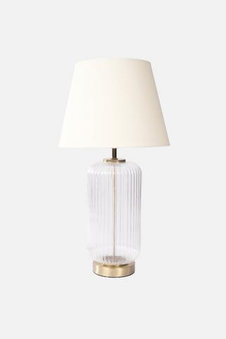 RIBBED GLASS LAMPSET