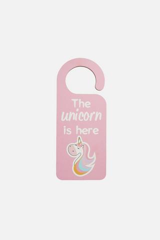 KIDS UNICORN HANGING DOOR SIGN