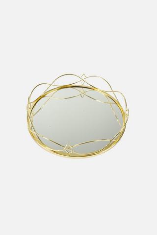 WAVE DECORATIVE MIRROR PLATTER