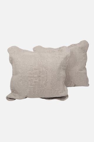 2 PACK CONTINENTAL QUILTED PILLOWCASES