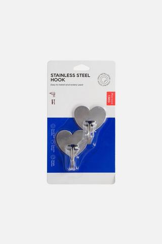 2 PACK HEART WALL HOOKS