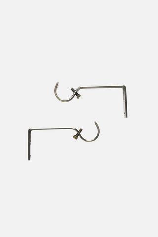 2 PACK ANTIQUE CURTAIN BRACKETS