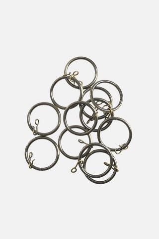 12 PACK ANTIQUE CURTAIN RINGS