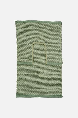 2 PIECE BASKET WEAVE BATHMAT SET