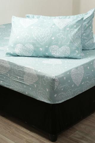 3 PIECE WINTER POLYESTER HEART SCRIPT SHEET SET
