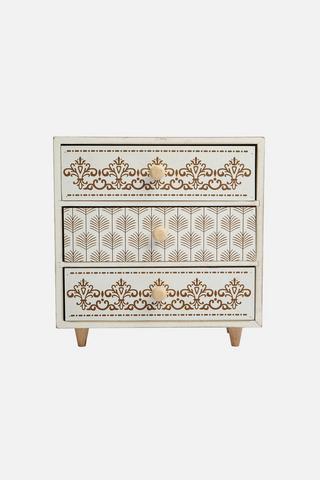 3 TIER WOODEN STORAGE BOX