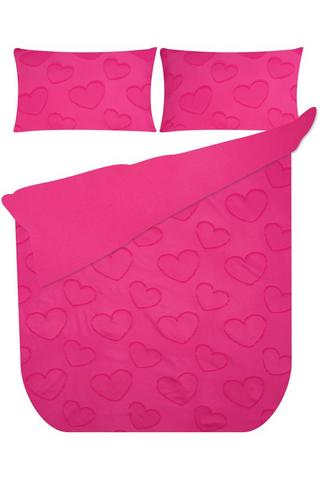 KIDS TUFTED HEARTS POLYESTER DUVET COVER