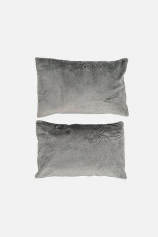 2 PACK FAUX FUR PILLOWCASE