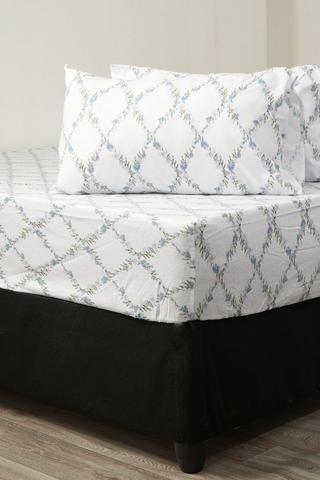 3 PIECE WINTER POLYCOTTON FLORAL VINE SHEET SET