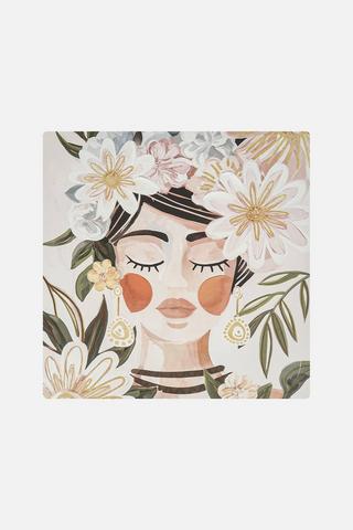 FLORA FACE WALL ART38X38CM