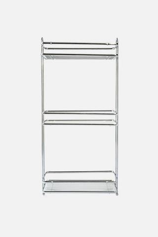 JASMINE CHROME 3 TIER SHELF