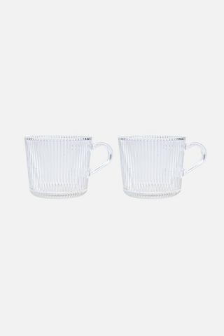 2 PACK RIBBED MUG SET 380ML