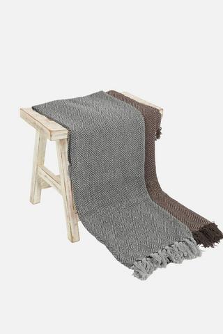 ASSORTED ZIG ZAG & DIAMOND THROW 130X160CM