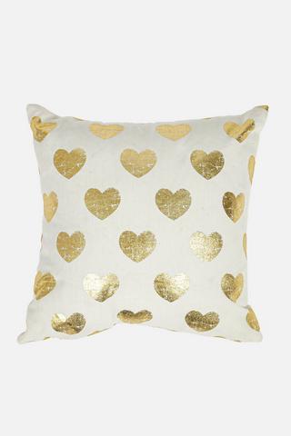 HEARTS FOIL SCATTER COVER 43X43CM