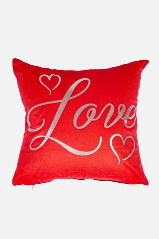 LOVE FOIL PRINTED SCATTER COVER 45X45CM