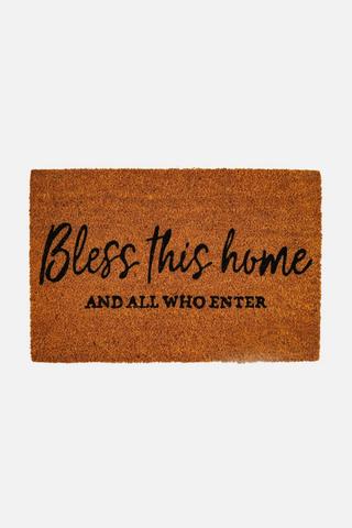 BLESS THIS HOME COIR DOORMAT 40X60CM