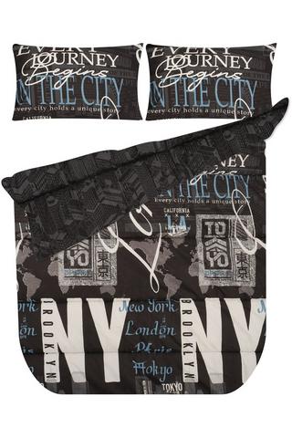 6 PIECE NEW YORK POLYESTER COMFORTER