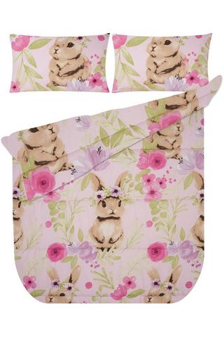 KIDS BUNNY FLORAL POLYESTER COMFORTER
