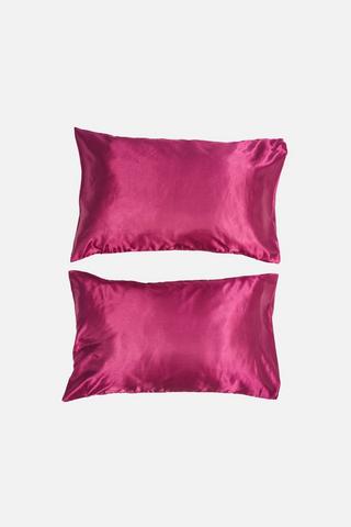 2 PACK STANDARD SATIN PILLOWCASES