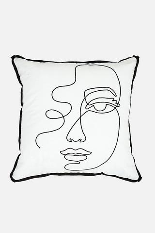 FACE EMBROIDERED SCATTER 50X50CM