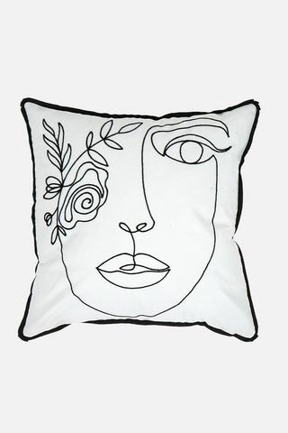 ROSE FACE EMBROIDERED SCATTER 50X50CM