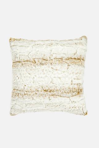 LEOPARD FAUX FUR SCATTER 50X50CM