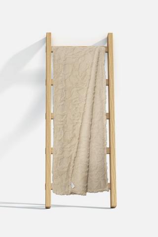 CARVED ROSE SHERPA BLANKET 180X200CM-DBL
