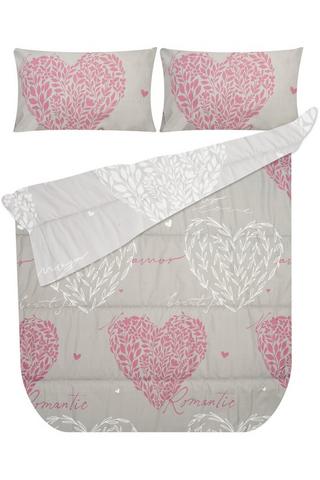 HEART SCRIPT POLYESTER COMFORTER