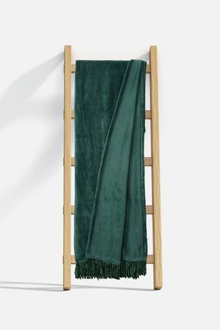 TASSLE FLANNEL BLANKET 150X180CM