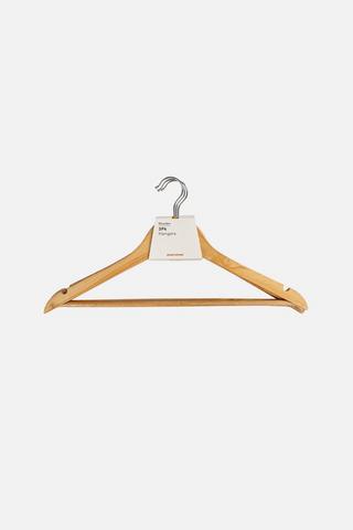 3 PACK WOODEN HANGERS