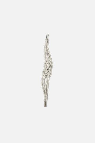 PLAITED ROPE MAGNETIC CURTAIN TIE BACK - 1 - Silver