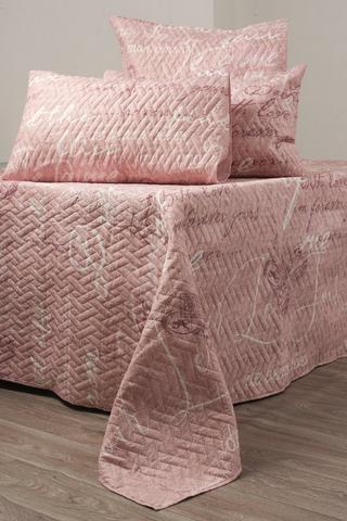 5 PIECE LOVE IS PINK POLYESTER QUILT SET