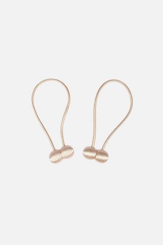 2 PACK MAGNETIC BAUBLE CURTAIN TIEBACK - 1 - Taupe