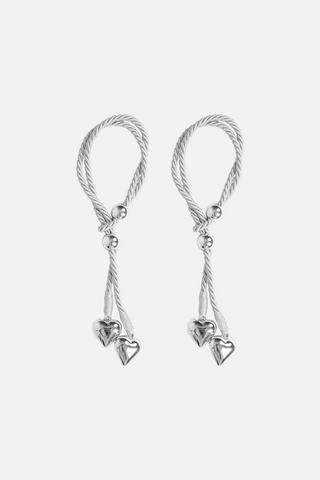 2 PACK ROPE CURTAIN TIE BACK - 1 - Silver