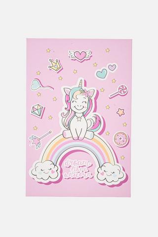 KIDS RAINBOW UNICORN WALL ART
