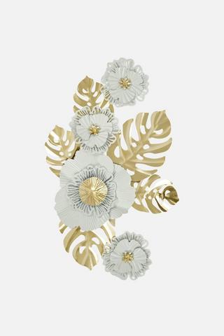 63CM DIMENSIONAL METAL FLOWER WALL ART