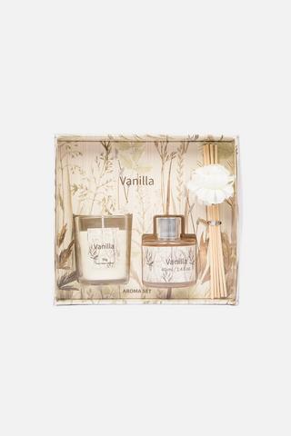 VANILLA SCENTED DIFFUSER AND WAXFILL CANDLE