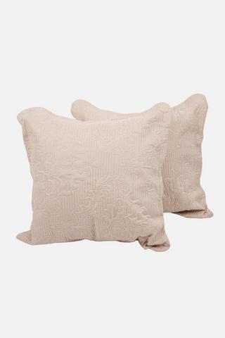 2 PACK DAMASK CONTI QUILTED PILLOWCASE