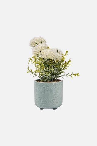 POTTED FAUX HYDRANGER PLANT