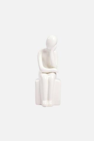 THINKING MAN ORNAMENT WHITE
