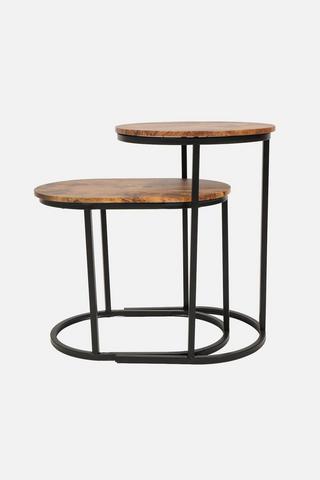 NESTED NEVADA OVAL SIDE TABLE