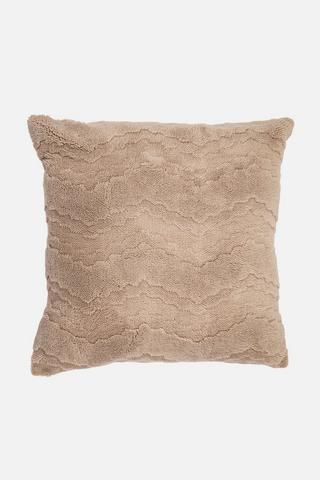 FAUX FUR SCATTER CUSHION 50X50CM