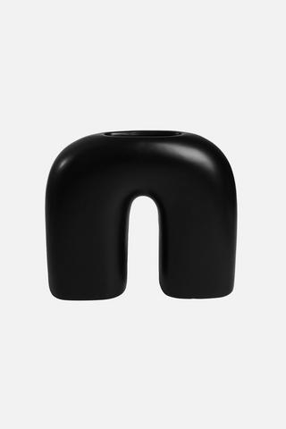 LARGE ARCH VASE BLACK