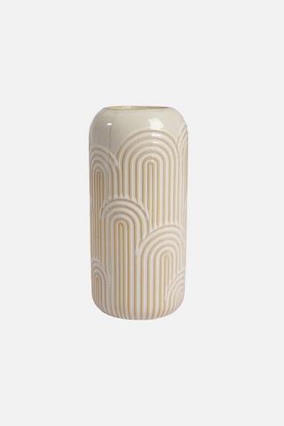 SCALOP ARCH VASE STONE