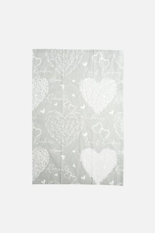 HEART SCRIPT DISHCLOTH