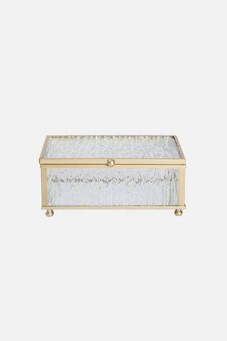 TEXTURED GLASS JEWEL BOX 