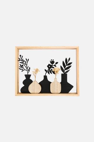 METAL DRIES WALL ART 30X23X4CM