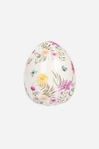 FLORAL EASTER EGG DECORATIVE ORNAMENT